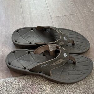 Columbia Men’s Techsun Brown Vent Flip Flop Sandal Sz 10